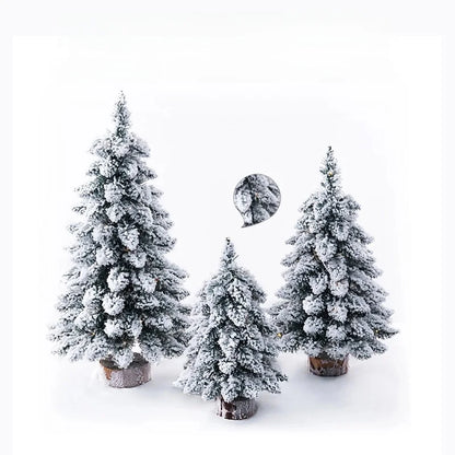 Factory Direct Christmas Small Flocking Tree Mini Christmas Tree Dedicated For Drooping Nordic Style Christmas Tree