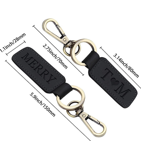 Vintage Leather Keychain Pendant Car Keychain Tag Lock Accessories Office Culture Accessories