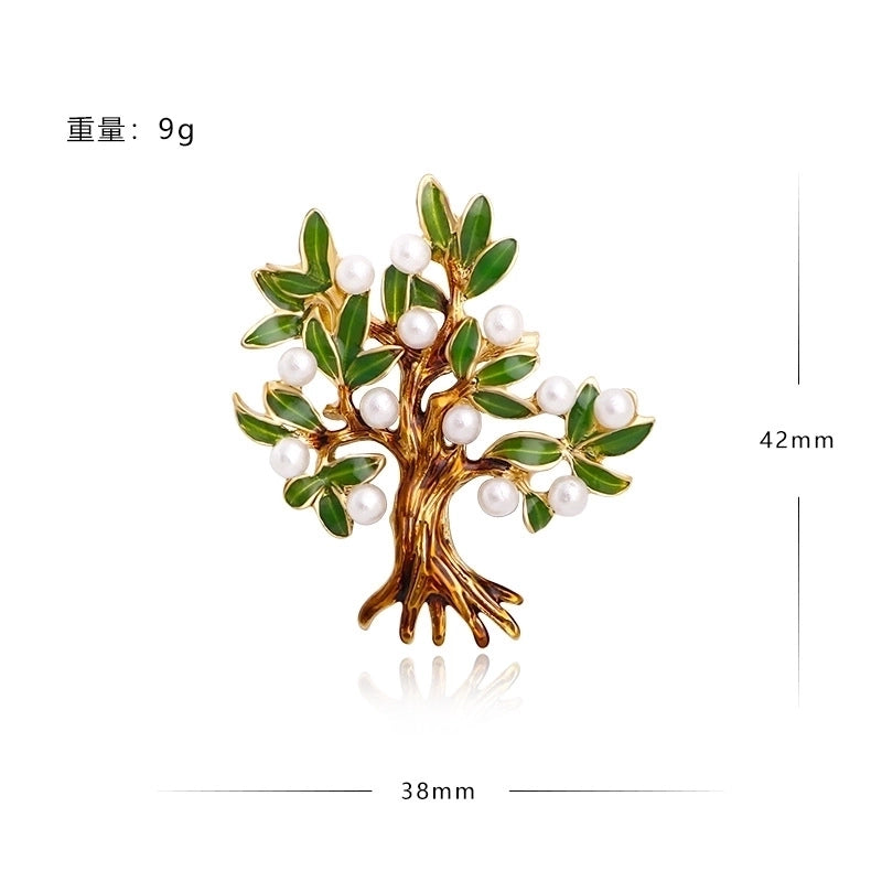 2 Pieces Ethnic Style Pin Christmas Tree Letter Wreath Imitation Pearl Alloy Rhinestone Enamel Unisex Brooches