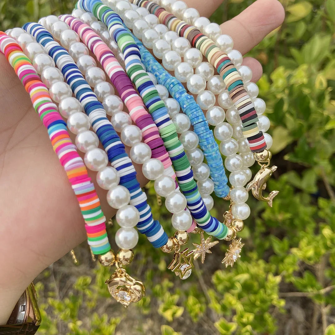 Women Bohemian Animal Polymer Clay Diamond Inlay Chokers