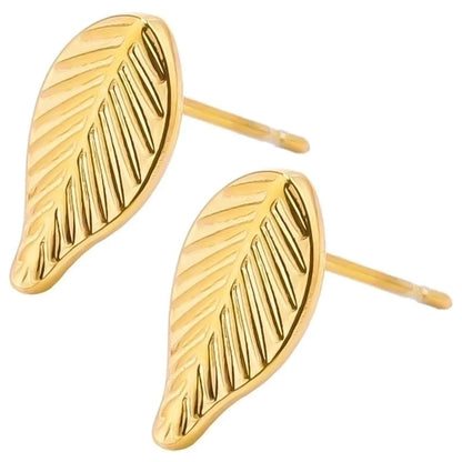 1 Pair Minimalist Flower Butterfly Plating 304 Stainless Steel 18K Gold Plated Ear Studs