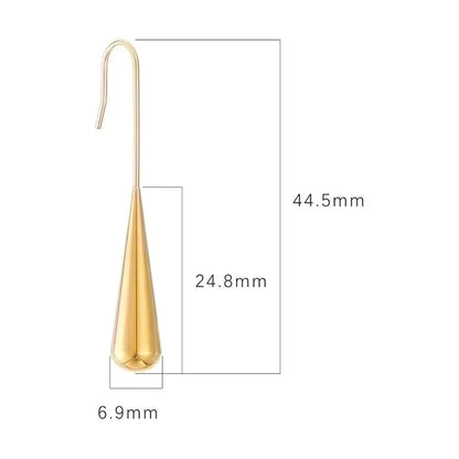 1 Pair Casual Elegant Minimalist Solid Color Polishing Plating Stainless Steel 18k Gold Plated Drop Earrings