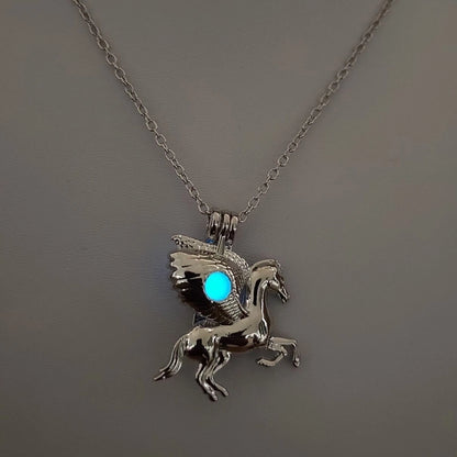 Luminous Hollow Diy Cage Christmas Tree Women's Necklace