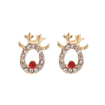 Christmas Cute Minimalist Christmas Tree Santa Claus Snowman Alloy Party Festival