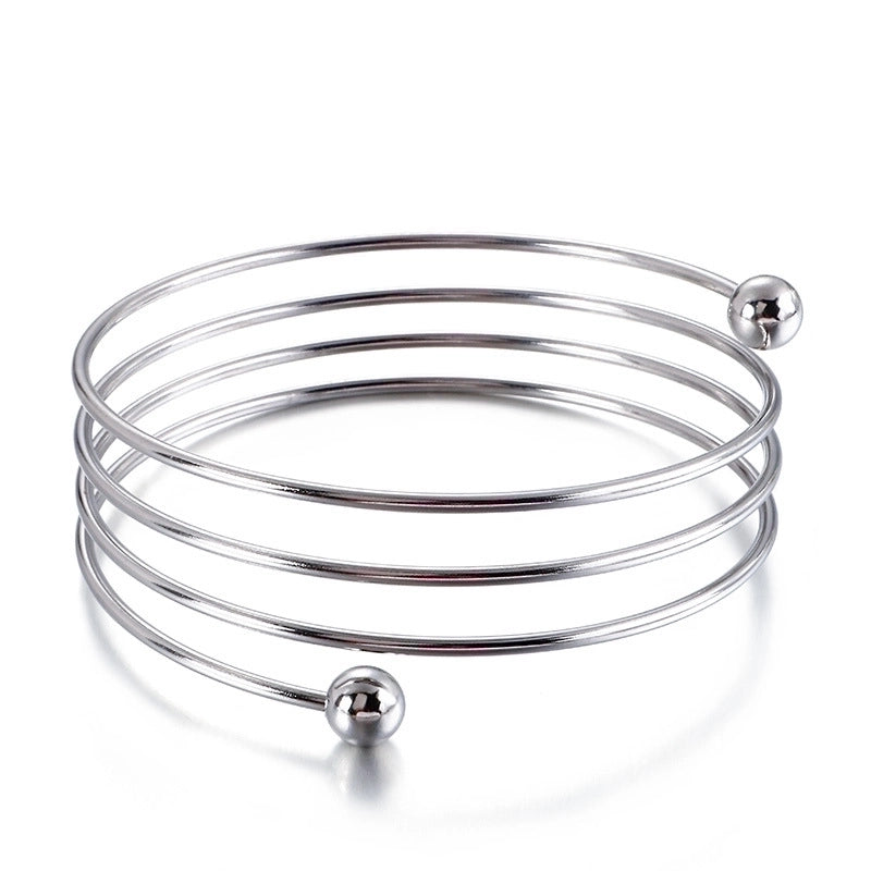 Simple Spring Multi-layer Stainless Steel Bracelets