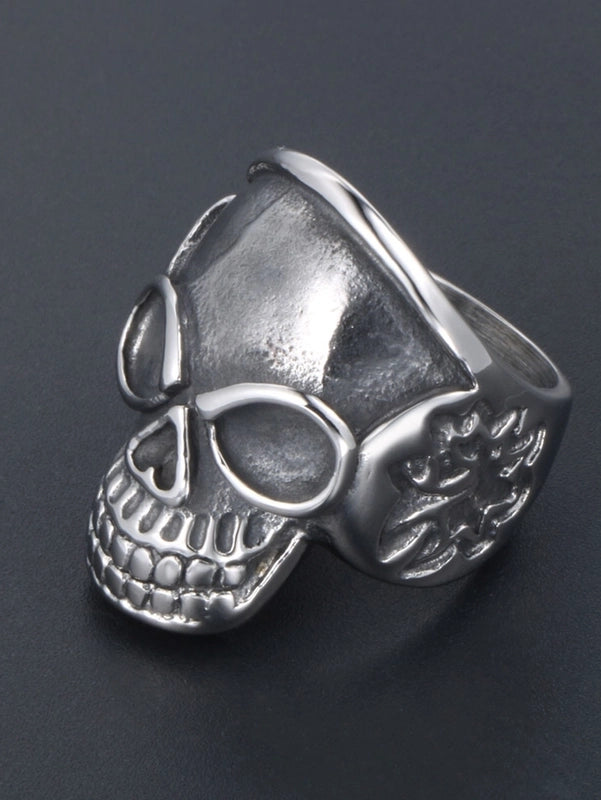 Retro Funny Punk Skull 304 Stainless Steel Polishing Rings