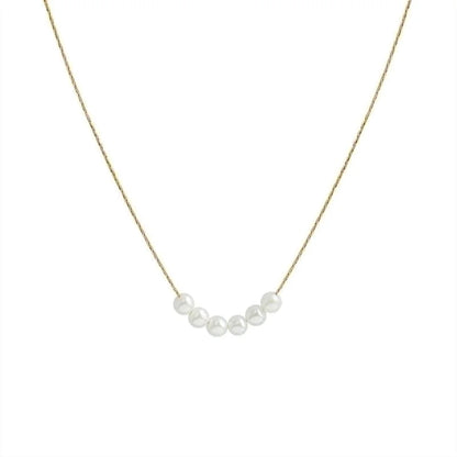 Pearl 304 Stainless Steel 18K Gold Plated Plating Necklace