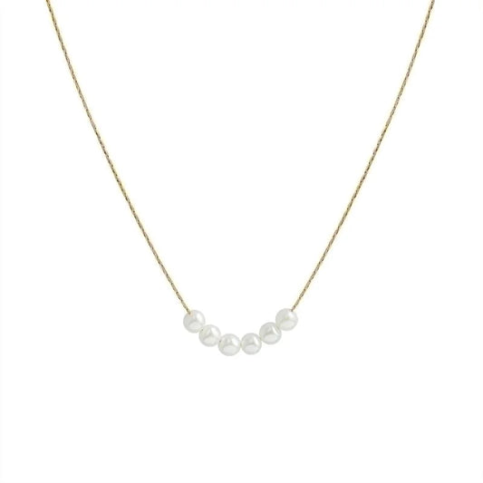 Pearl 304 Stainless Steel 18K Gold Plated Plating Necklace