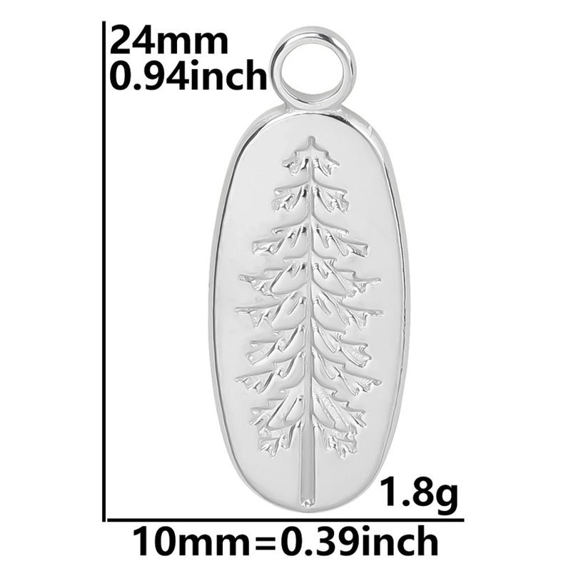 Casual Minimalist Tree 304 Stainless Steel 18K Gold Plated Pendant Necklace Necklace Pendant