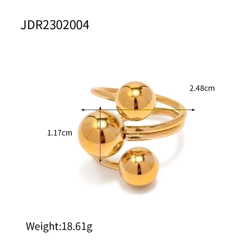 Casual Classic Style Geometric 304 Stainless Steel Plating Rings Earrings Necklace