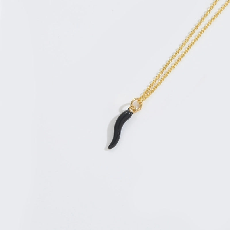 Copper Cable Chain 14K Gold Plated Enamel Ice Cream Lollipop Chili Necklace