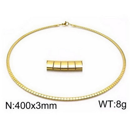 Casual Streetwear Geometric 304 Stainless Steel 18K Gold Plated Stainless Steel Necklaces