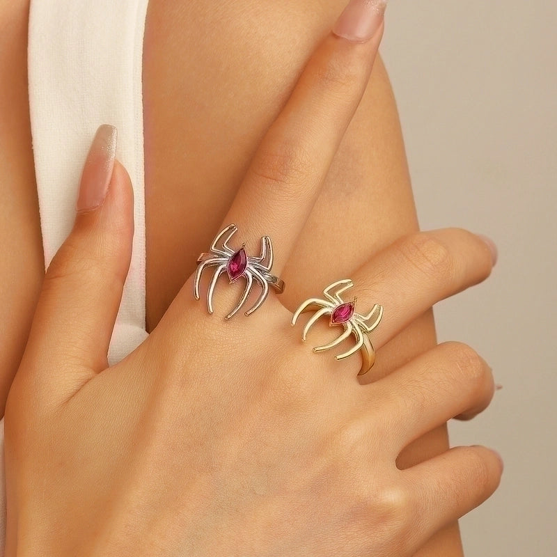 Funny Spider Alloy Plating 14k Gold Plated Silver Plated Halloween Women's Jewelry Set