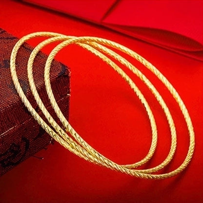 Minimalist Geometric Copper Gold Plated Bangle 1 Piece