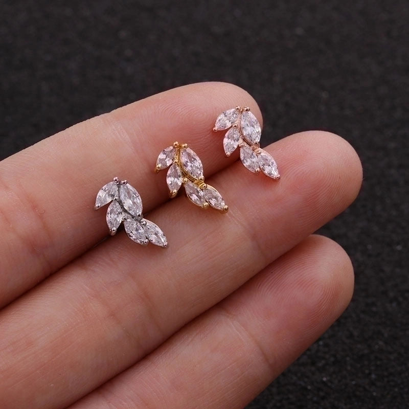 Ear Cartilage Rings & Studs Star 316L Stainless Steel Copper Zircon