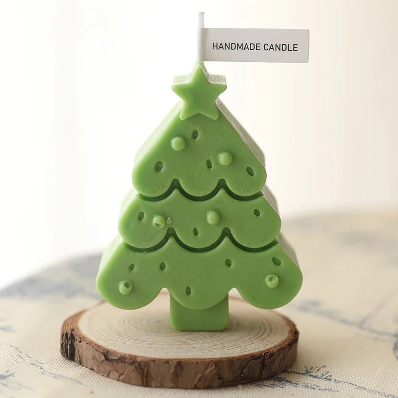 Christmas Fashion Christmas Tree Star Wax Festival Candle 1 Piece