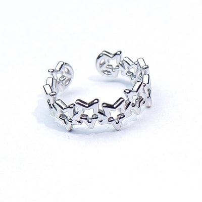 Minimalist Heart Shape Titanium Steel Open Rings