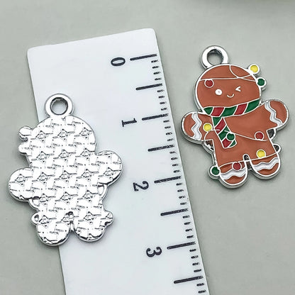1 Piece 20 PCS/Package 17x14mm 23x18mm 23x23mm Alloy Christmas Tree Santa Claus Gingerbread Pendant Jewelry Accessories