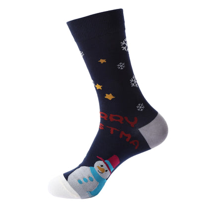 10 Pairs Haichin Christmas Mid-calf Socks For Men Trendy Brand Christmas Socks For Women Santa Claus Trendy Socks