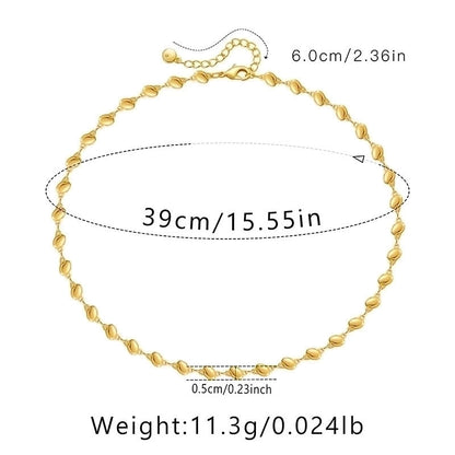 Ig Style Minimalist Solid Color Copper Plating Chain 18k Gold Plated Necklace