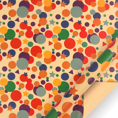 Gift Wrapping Paper Happy Birthday Valentine's Day Vintage Yellow Kraft Gift Box Christmas Large Size Roll Paper Bouquet