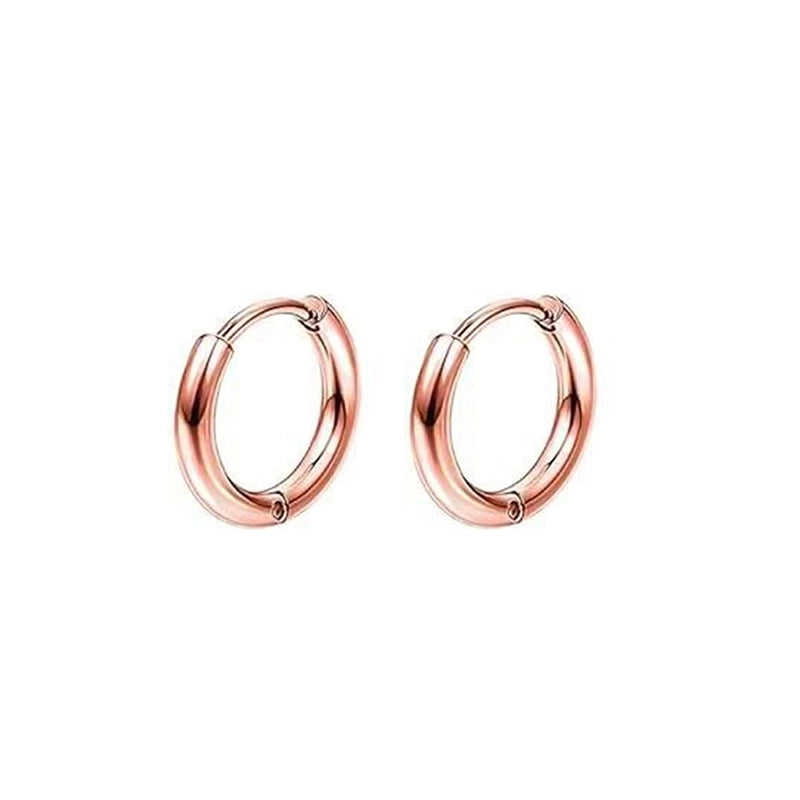1 Pair Vintage Style Minimalist Round 304 Stainless Steel 18K Gold Plated Stainless Steel Earrings