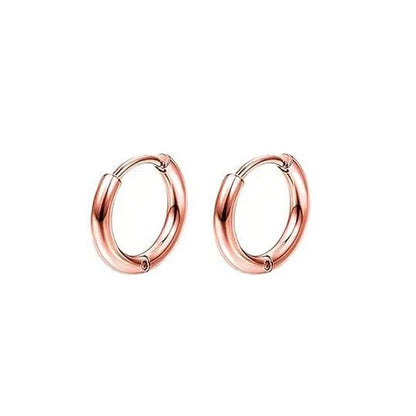 1 Pair Vintage Style Minimalist Round 304 Stainless Steel 18K Gold Plated Stainless Steel Earrings