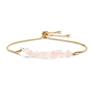 Casual Irregular Stainless Steel Natural Stone Bracelets In Bulk