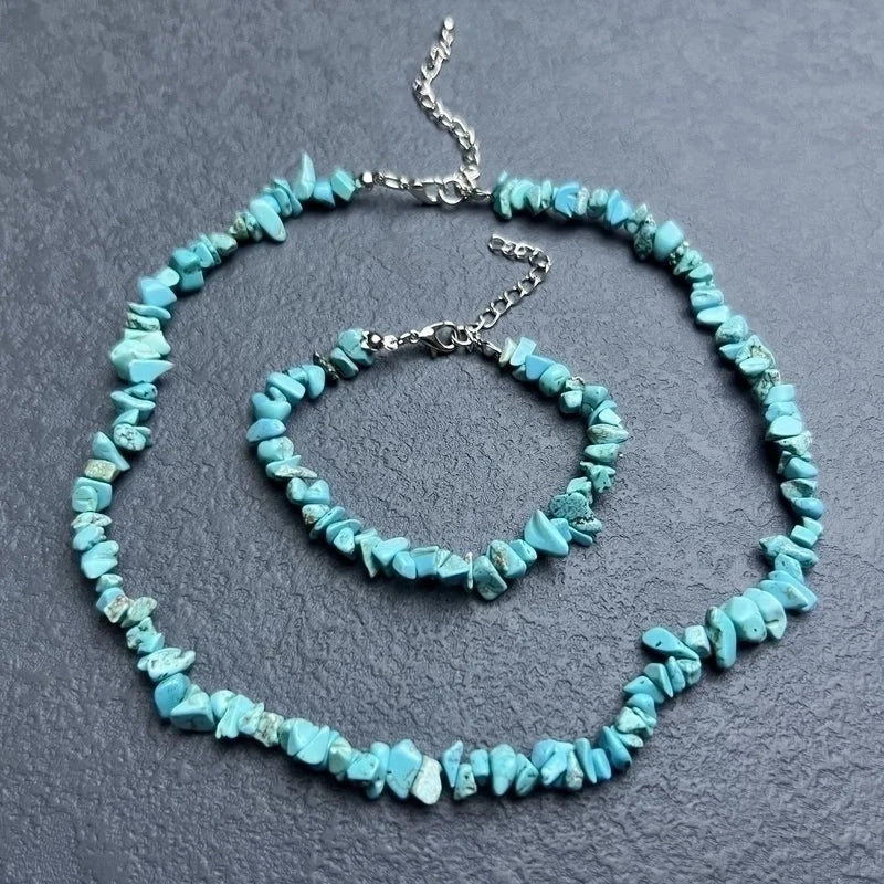 Fashion Irregular Natural Stone Handmade Bracelets Necklace