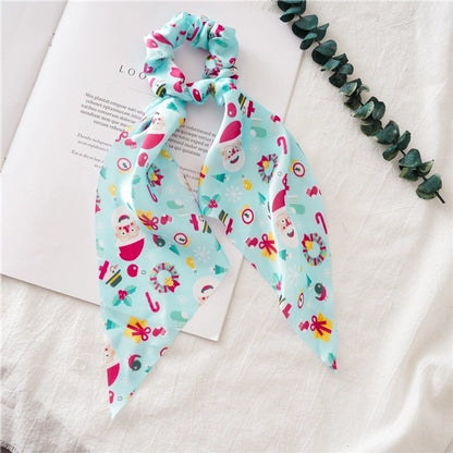 Fashion Snowman Cloth Printing Hair Tie 1 Piece