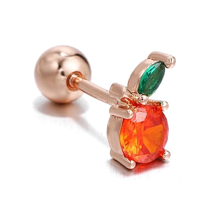 Ear Cartilage Rings & Studs Fashion Fruit Brass Artificial Gemstones