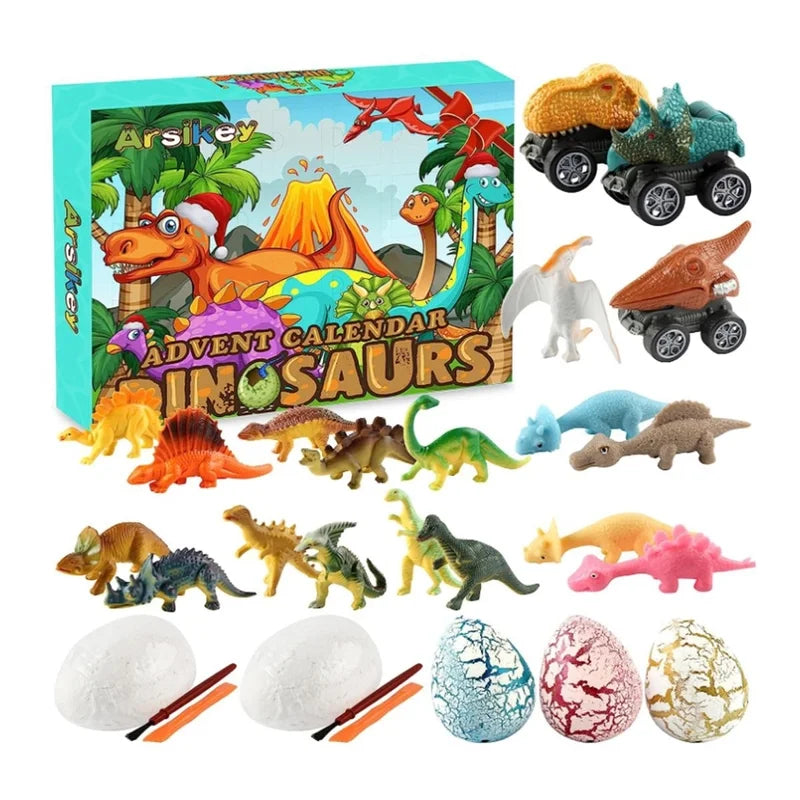 Christmas Countdown Dinosaur Blind Box Advent Calendar Diy Tyrannosaurus Rex Dinosaur Toy Set