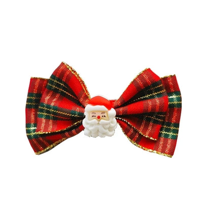 Fashion Plaid Bow Knot Cloth Hair Clip Hair Tie