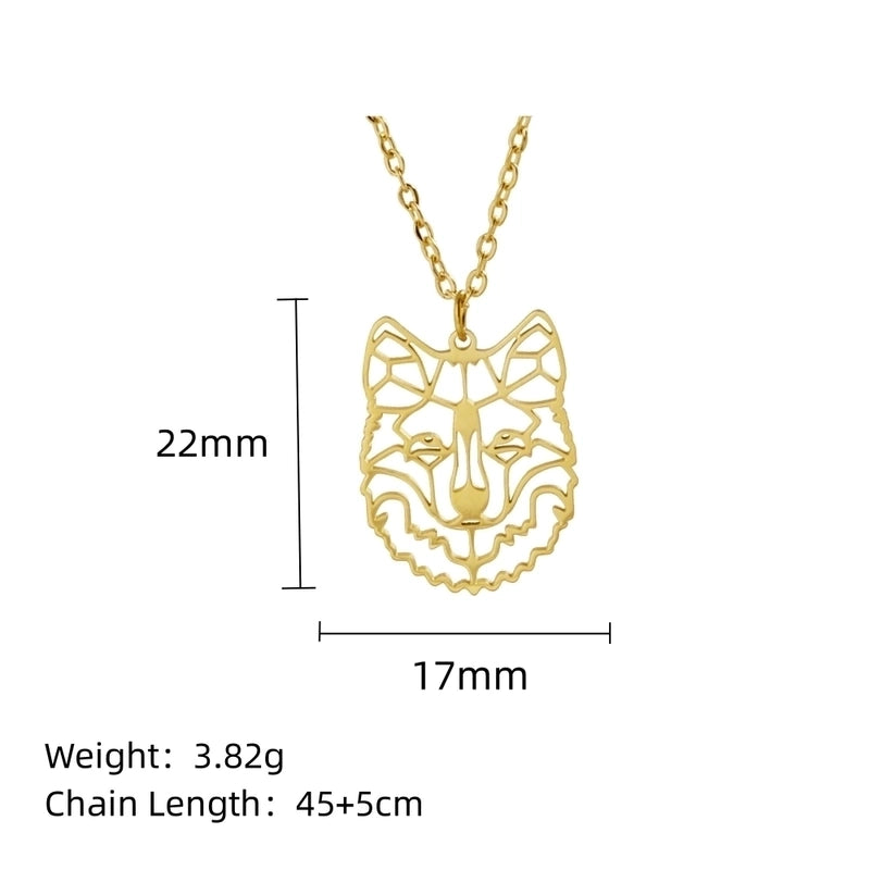304 Stainless Steel 18K Gold Plated Minimalist Plating Hollow Out Animal Pendant Necklace