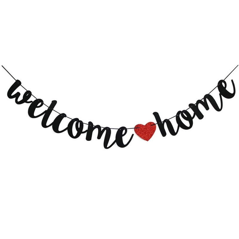 Welcome Home Decoration Pull Flag Welcome Home Decoration Family Activity Party Retirement Home Decoration Pull Flower