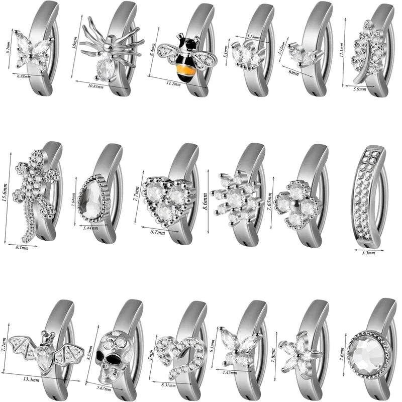 1 Piece Belly Rings Casual Hawaiian Tropical Flower Butterfly 304 Stainless Steel Inlay Zircon
