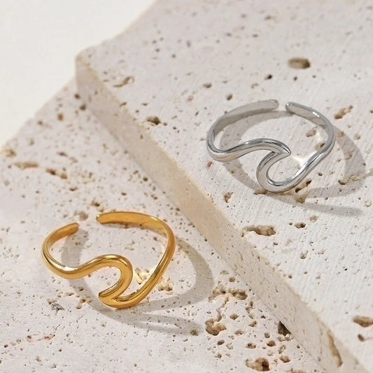 Minimalist Geometric 304 Stainless Steel Plating Stainless Steel Rings