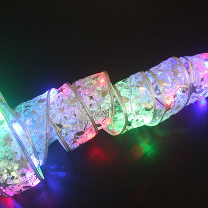 Christmas Fashion Star Ribbon Party String Lights