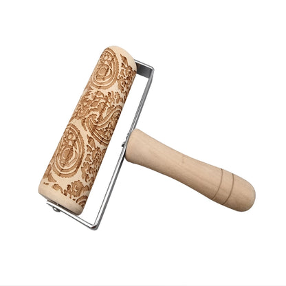 Christmas Cute Christmas Tree Snowflake Elk Wood Rolling Pin 1 Piece