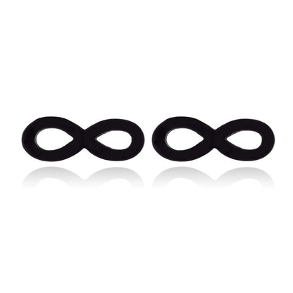 1 Pair Fashion Infinity 304 Stainless Steel 18K Gold Plated Ear Studs