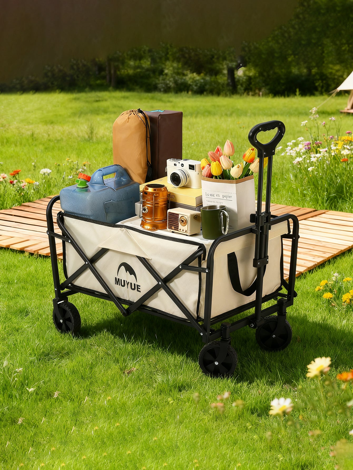 MUYUE Wagon Foldable Trolley Camping Cart