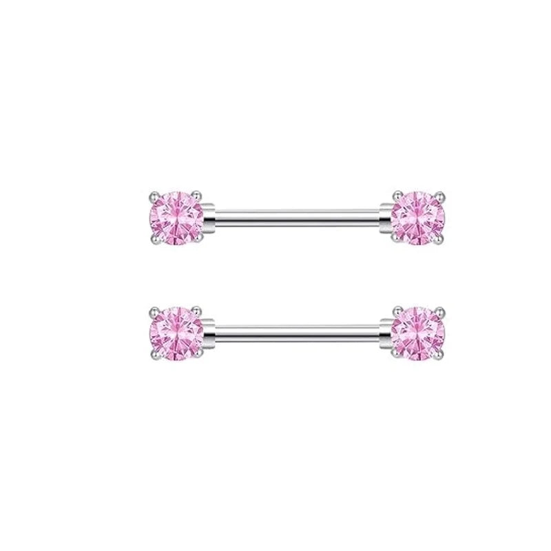 1 Pair Nipple Rings & Studs Minimalist Geometric Heart Shape 304 Stainless Steel Copper Plating Nipple Rings & Studs