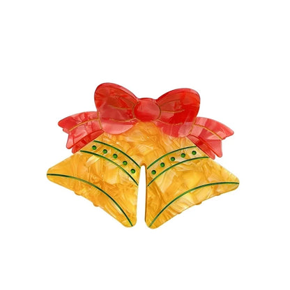Christmas Cute Women's Christmas Tree Bow Knot Bell Acetic Acid Sheets Hair Claws