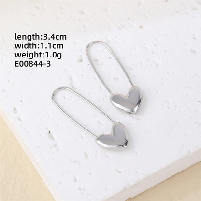 1 Pair Casual Minimalist Korean Style Solid Color Copper Earrings