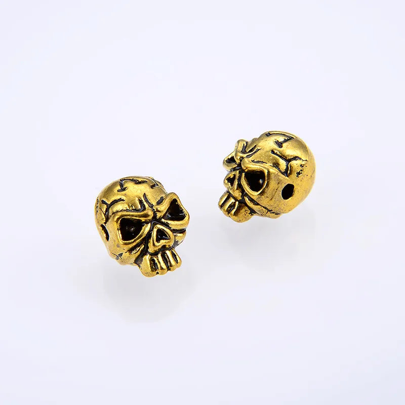 10 PCS/Package 12*9*8mm Hole 1~1.9mm Alloy Skull Jewelry Accessories