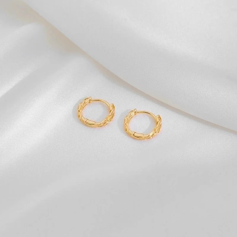 1 Pair Casual Minimalist Irregular Circle Round Irregular Copper Copper 18K Gold Plated Earrings