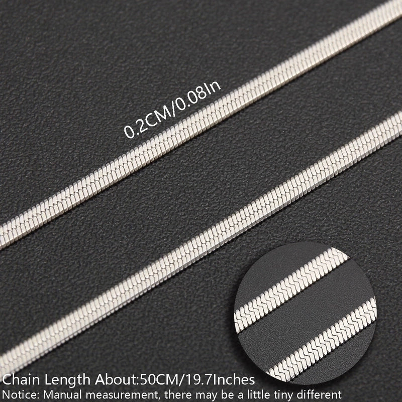 Minimalist Solid Color 304 Stainless Steel White Gold Plated Gold Plated Chain Necklace