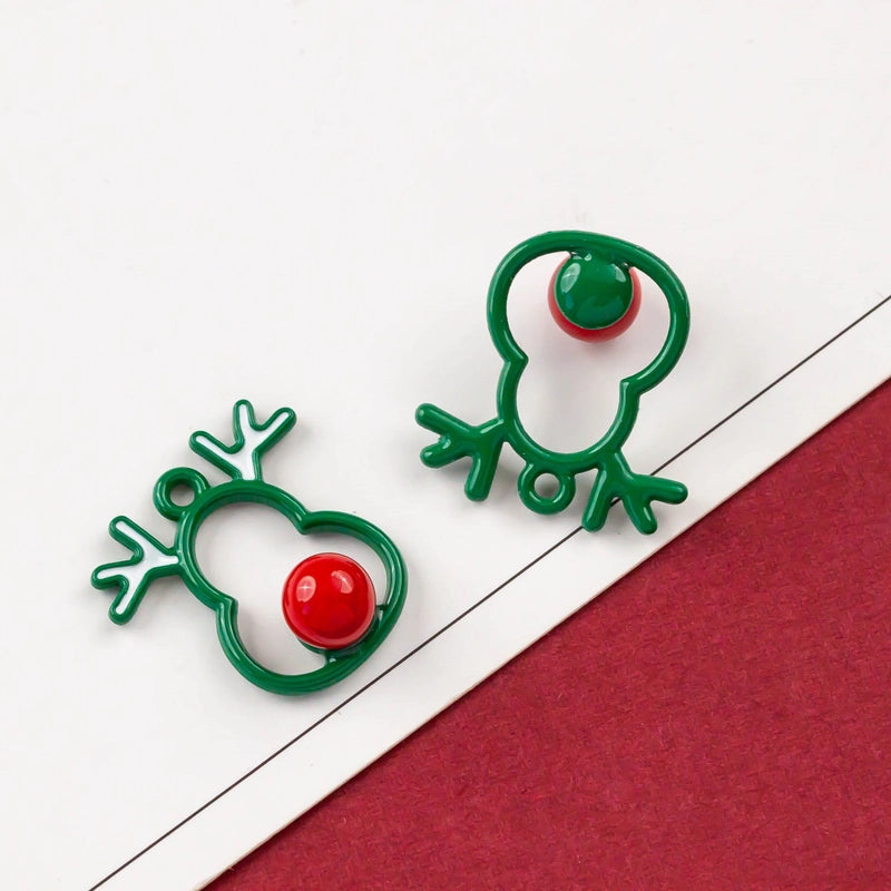 10 PCS/Package Alloy Bow Knot Bell Snowflake Pendant Jewelry Accessories