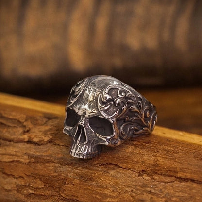 Retro Skull Alloy Plating Halloween Unisex Open Rings