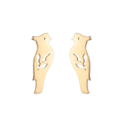 1 Pair Minimalist Animal Plating 304 Stainless Steel 18K Gold Plated Ear Studs